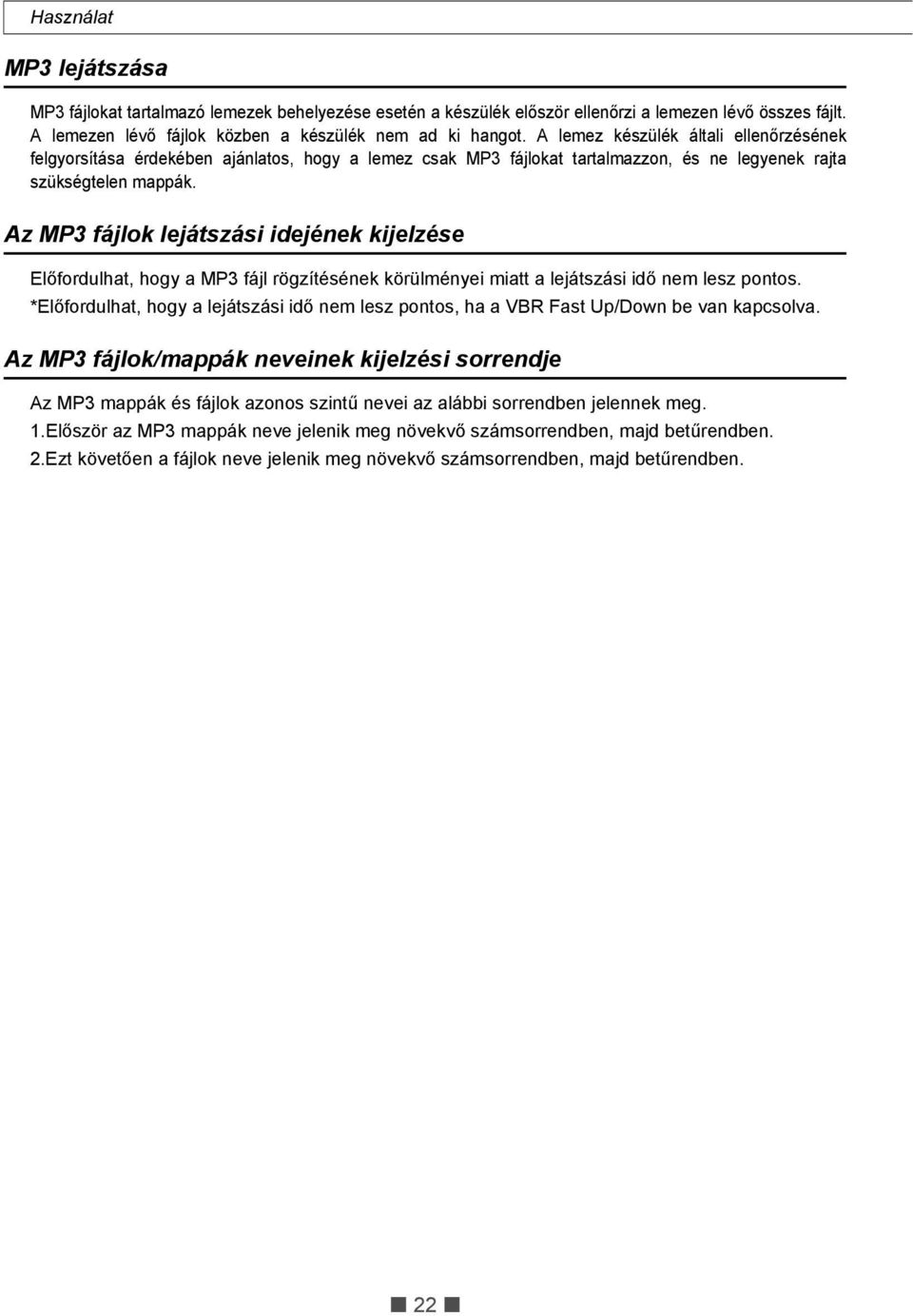 Az MP3 lejátszó használata - PDF Ingyenes letöltés