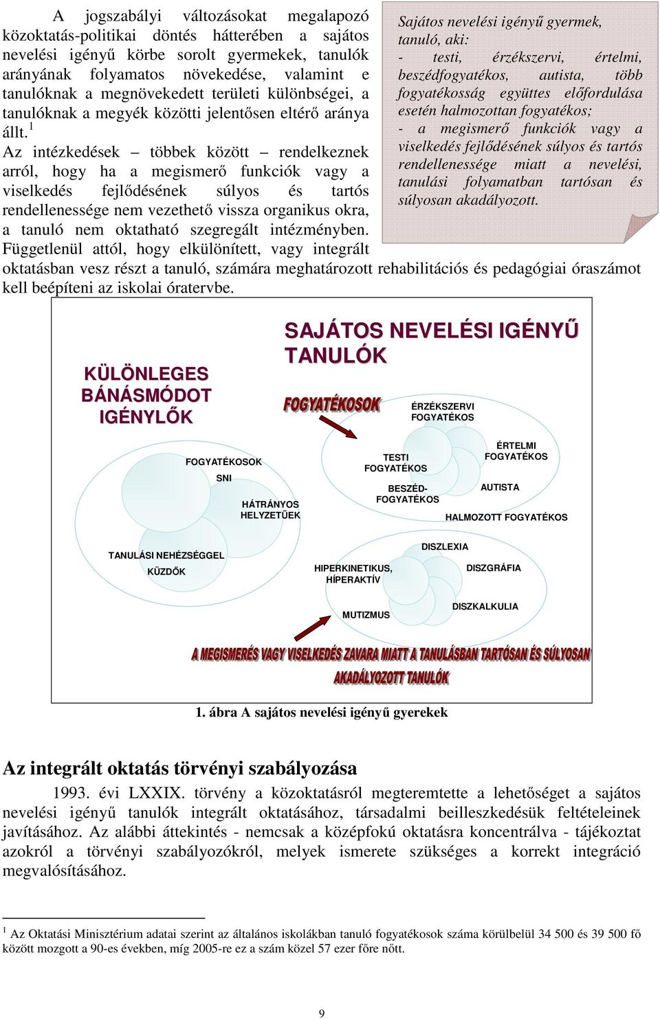 1 Az intézkedések többek között rendelkeznek arról, hogy ha a megismerő funkciók vagy a viselkedés fejlődésének súlyos és tartós rendellenessége nem vezethető vissza organikus okra, a tanuló nem