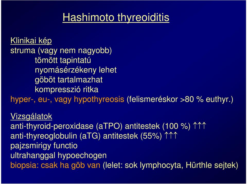 ) Vizsgálatok anti-thyroid-peroxidase (atpo) antitestek (100 %) anti-thyreoglobulin (atg) antitestek