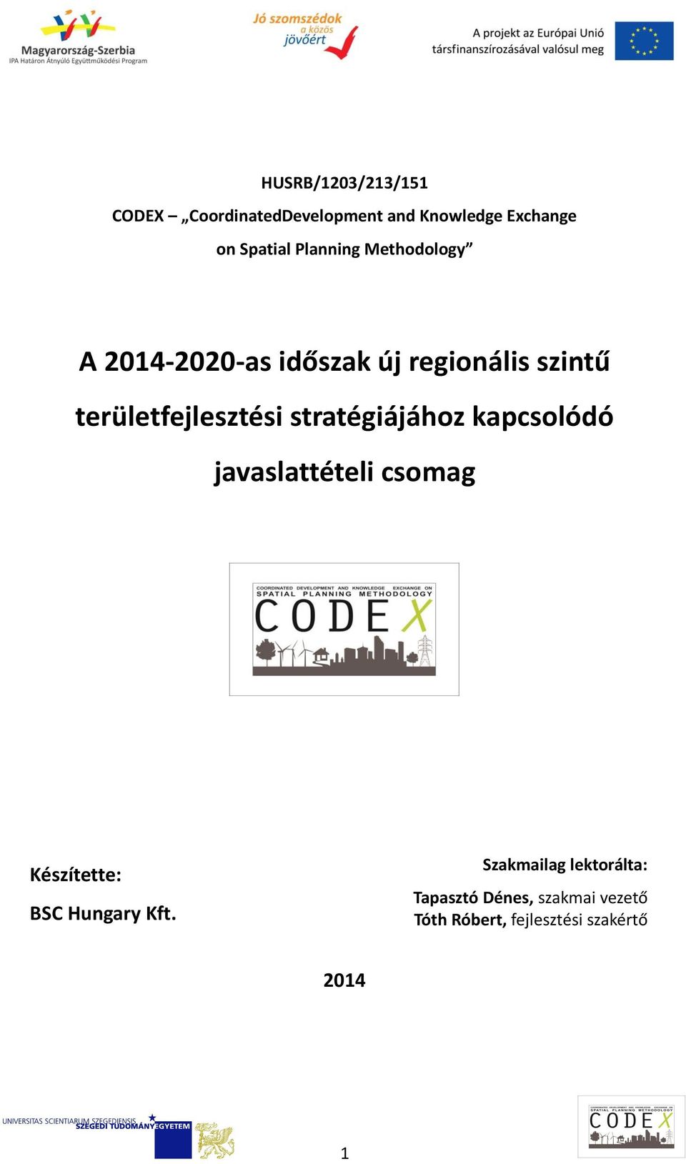 stratégiájához kapcsolódó javaslattételi csomag Készítette: BSC Hungary Kft.