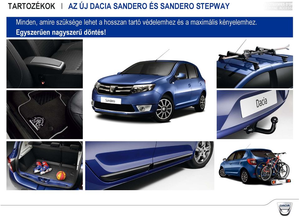 TARTOZÉKOK I AZ ÚJ DACIA SANDERO ÉS SANDERO STEPWAY - PDF Ingyenes letöltés