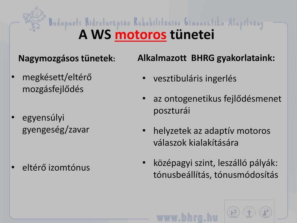 vesztibuláris ingerlés az ontogenetikus fejlődésmenet poszturái helyzetek az