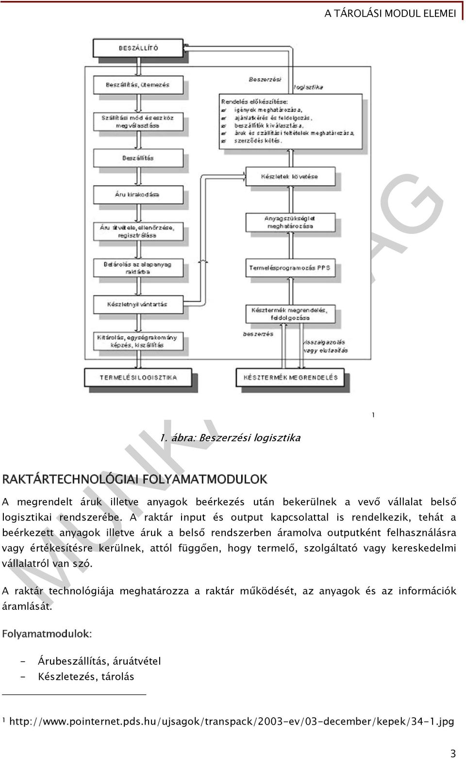 A raktár input és output kapcsolattal is rendelkezik, tehát a beérkezett anyagok illetve áruk a belső rendszerben áramolva outputként felhasználásra vagy értékesítésre