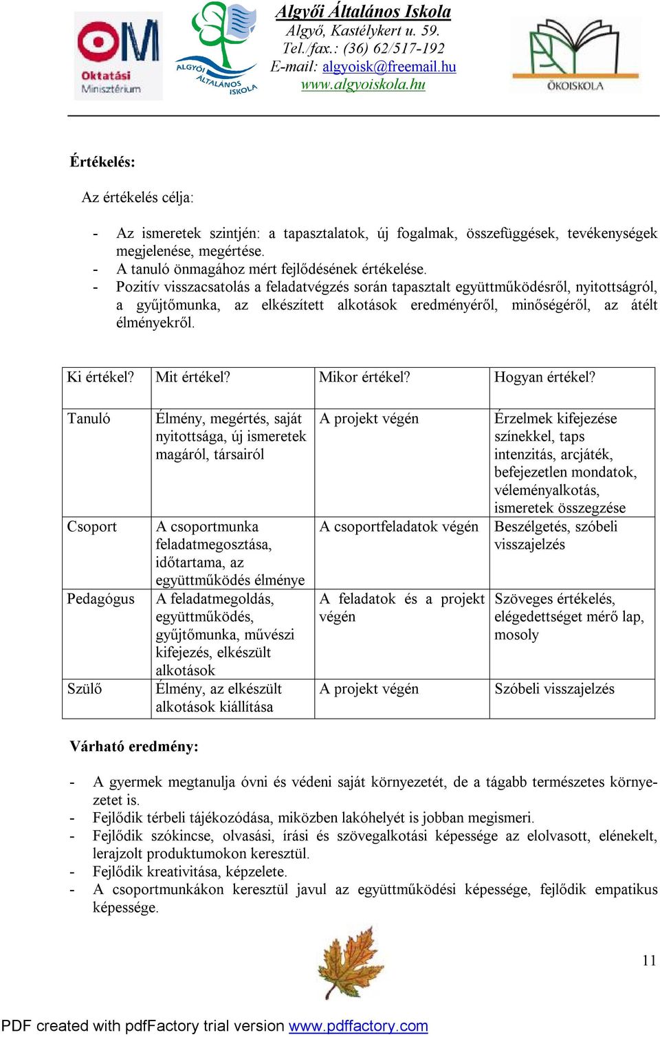 Mit értékel? Mikor értékel? Hogyan értékel?