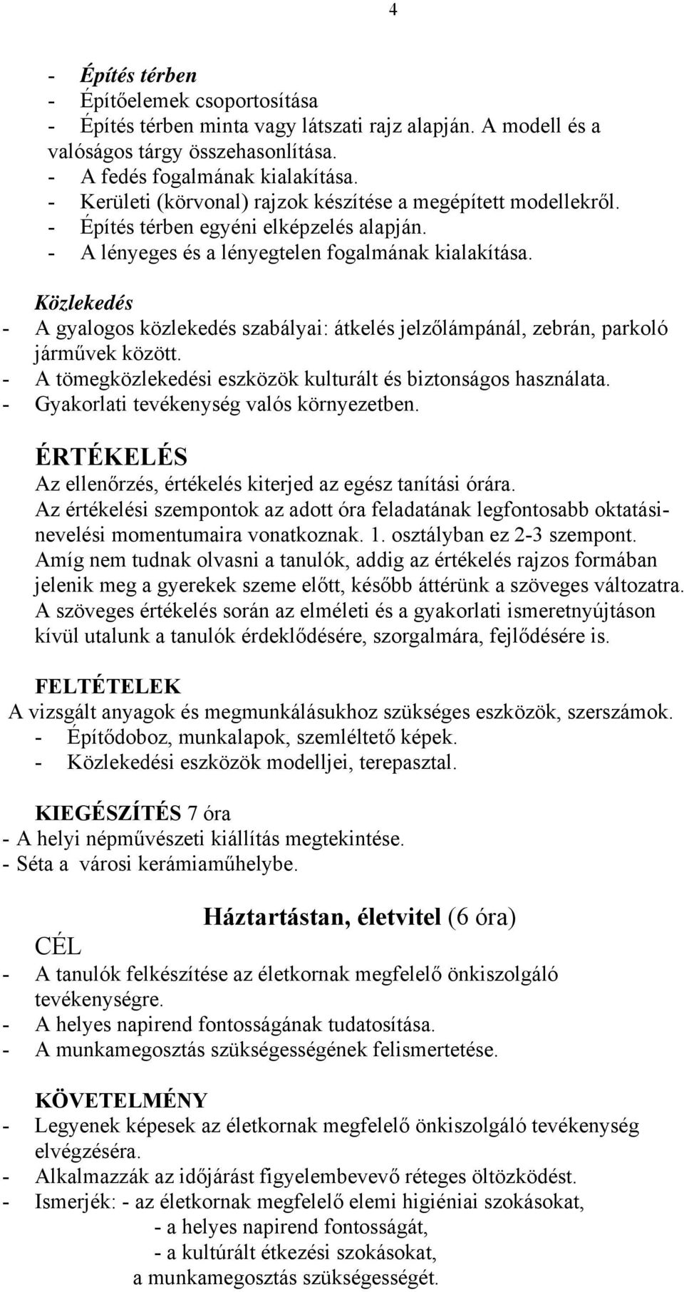 Technika és életvitel Helyi tanterv 1-4. évfolyam - PDF Ingyenes letöltés