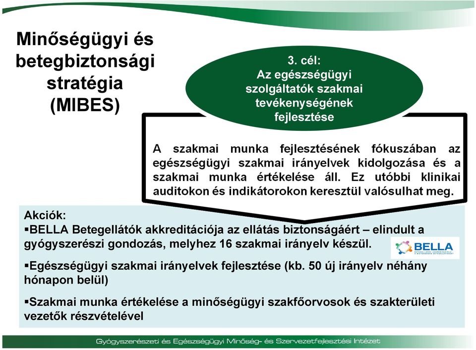 akkreditációja az ellátás biztonságáért elindult a gyógyszerészi gondozás, melyhez 16 szakmai irányelv