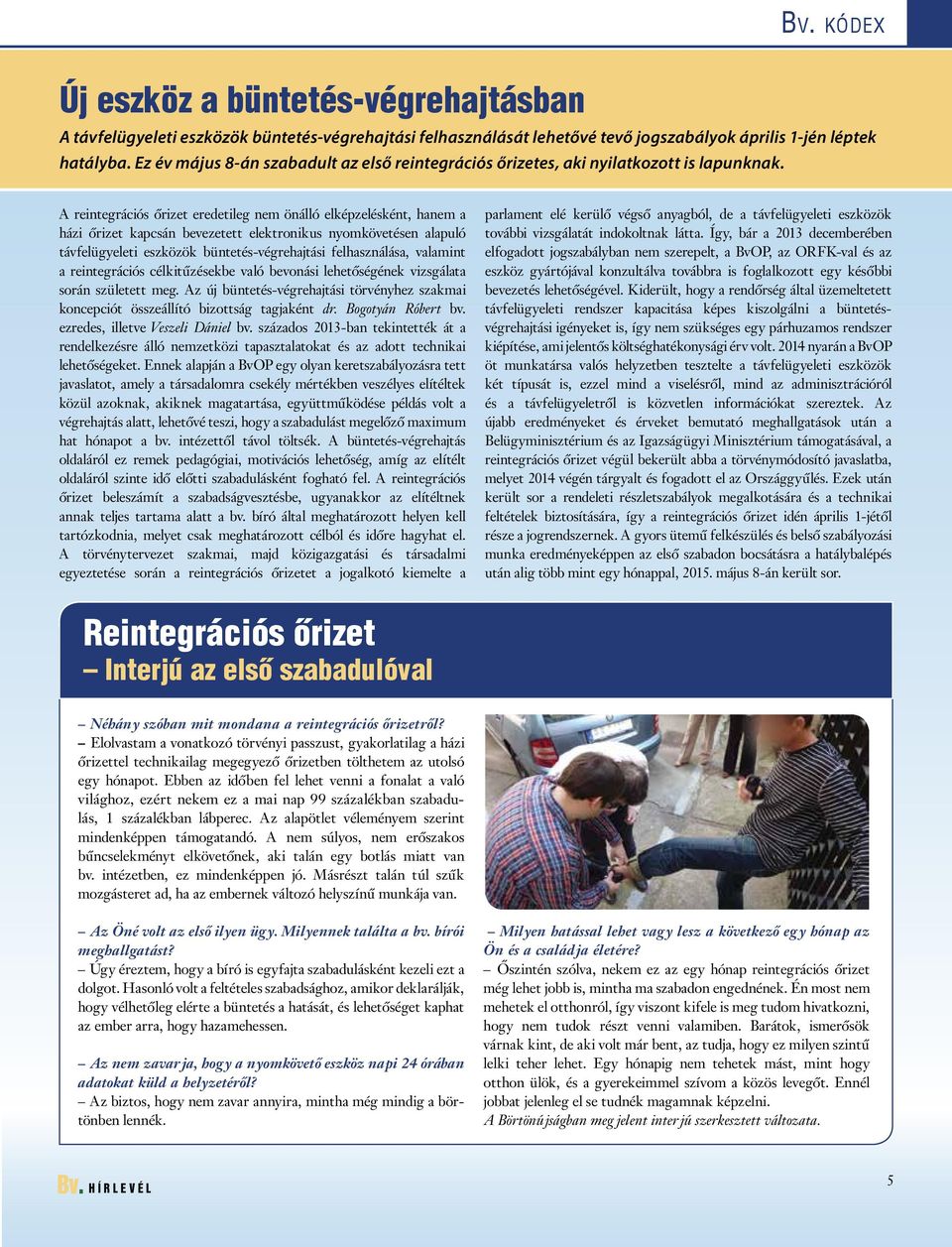 A reintegrációs őrizet eredetileg nem önálló elképzelésként, hanem a házi őrizet kapcsán bevezetett elektronikus nyomkövetésen alapuló távfelügyeleti eszközök büntetés-végrehajtási felhasználása,