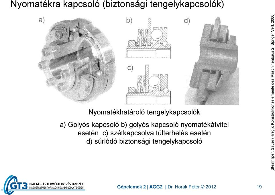 Biztonsági tengelykapcsoló tervezés