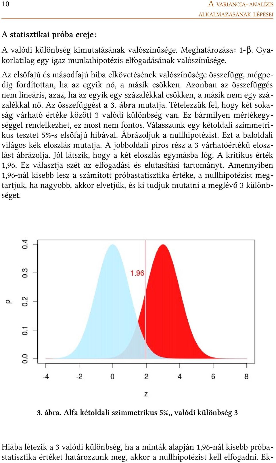 Azonban az összefüggés nem lineáris, azaz, ha az egyik egy százalékkal csökken, a másik nem egy százalékkal nő. Az összefüggést a 3. ábra mutatja.