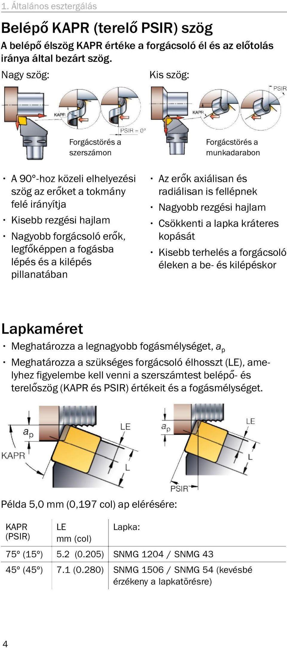 Esztergálás Kézikönyv. Általános esztergálás Darabolás, beszúrás  menetesztergálás - PDF Ingyenes letöltés