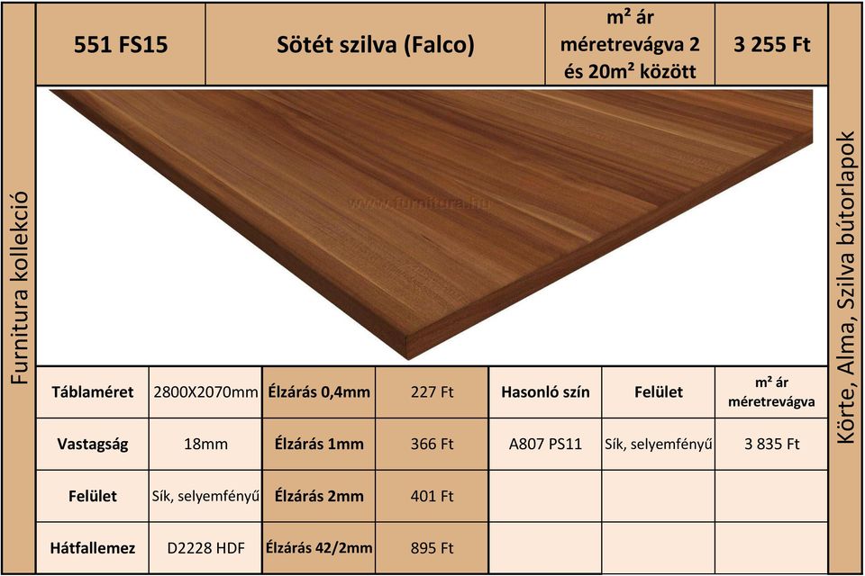 1mm 366 Ft A807 PS11 Sík, selyemfényű 3 835 Ft