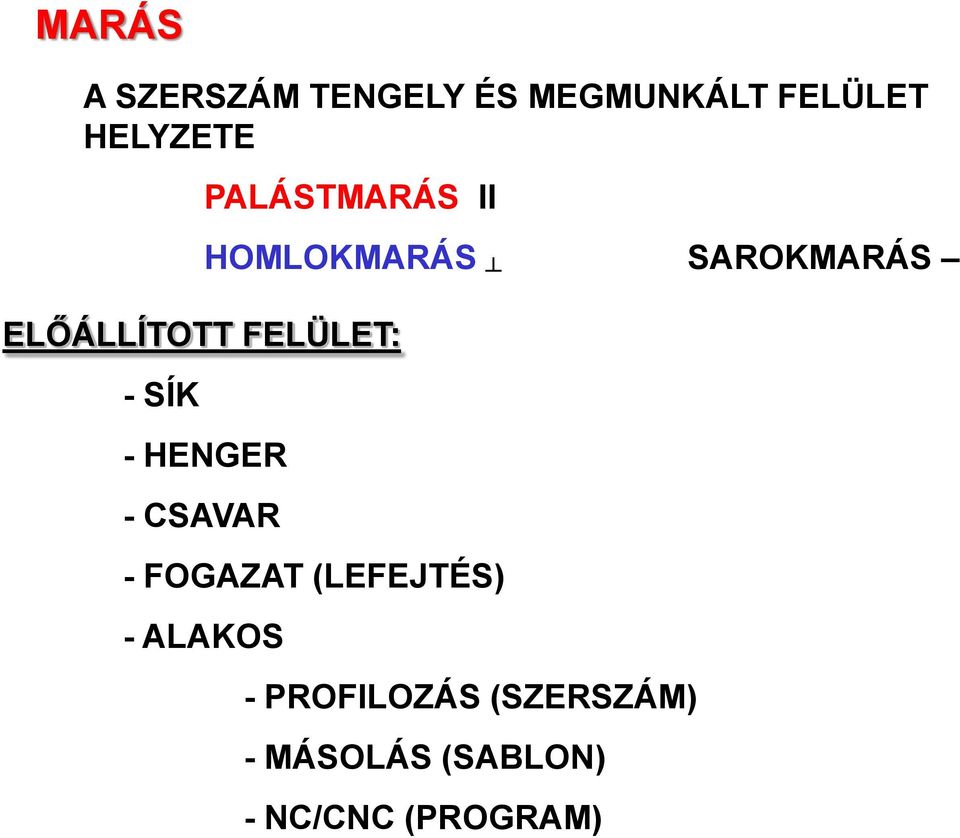(LEFEJTÉS) - ALAKOS PALÁSTMARÁS II HOMLOKMARÁS SAROKMARÁS