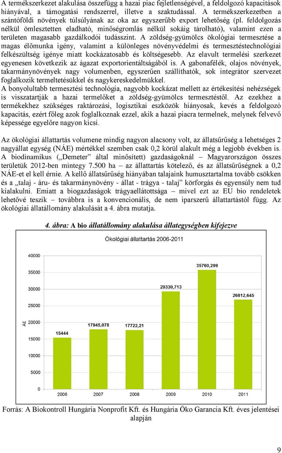 feldolgozás nélkül ömlesztetten eladható, minőségromlás nélkül sokáig tárolható), valamint ezen a területen magasabb gazdálkodói tudásszint.