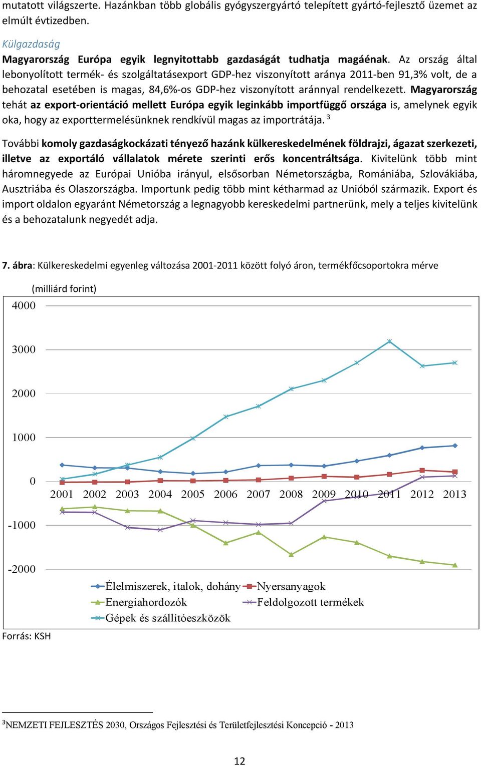 Magyarország tehát az export-orientáció mellett Európa egyik leginkább importfüggő országa is, amelynek egyik oka, hogy az exporttermelésünknek rendkívül magas az importrátája.