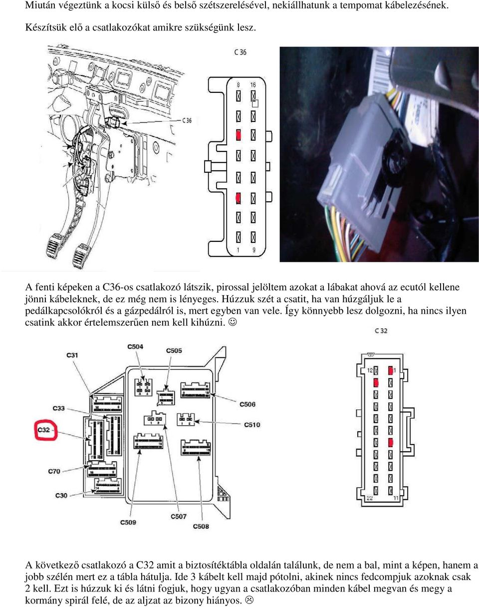 Gyári tempomat utólagos beszerelése Ford Mondeo MKIII TDDI / TDCI - PDF  Ingyenes letöltés