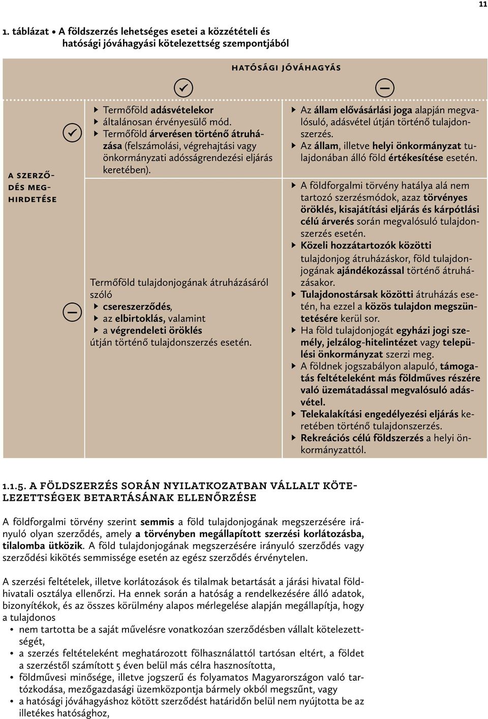 Termőföld tulajdonjogának átruházásáról szóló csereszerződés, az elbirtoklás, valamint a végrendeleti öröklés útján történő tulajdonszerzés esetén.