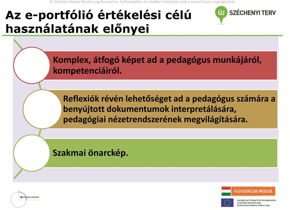 Reflexiók révén lehetőséget ad a pedagógus számára a benyújtott