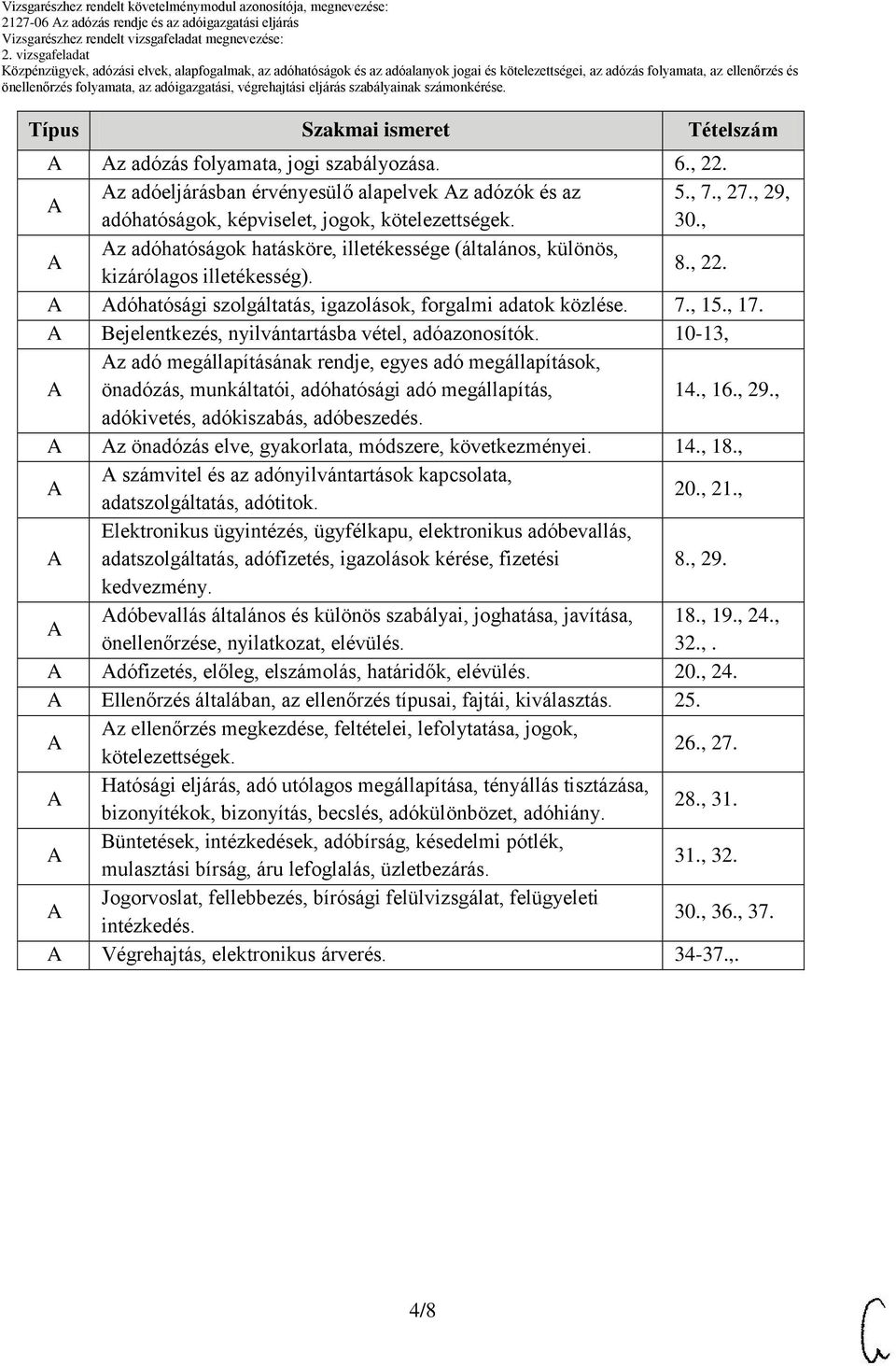 dóhatósági szolgáltatás, igazolások, forgalmi adatok közlése. 7., 15., 17. Bejelentkezés, nyilvántartásba vétel, adóazonosítók.