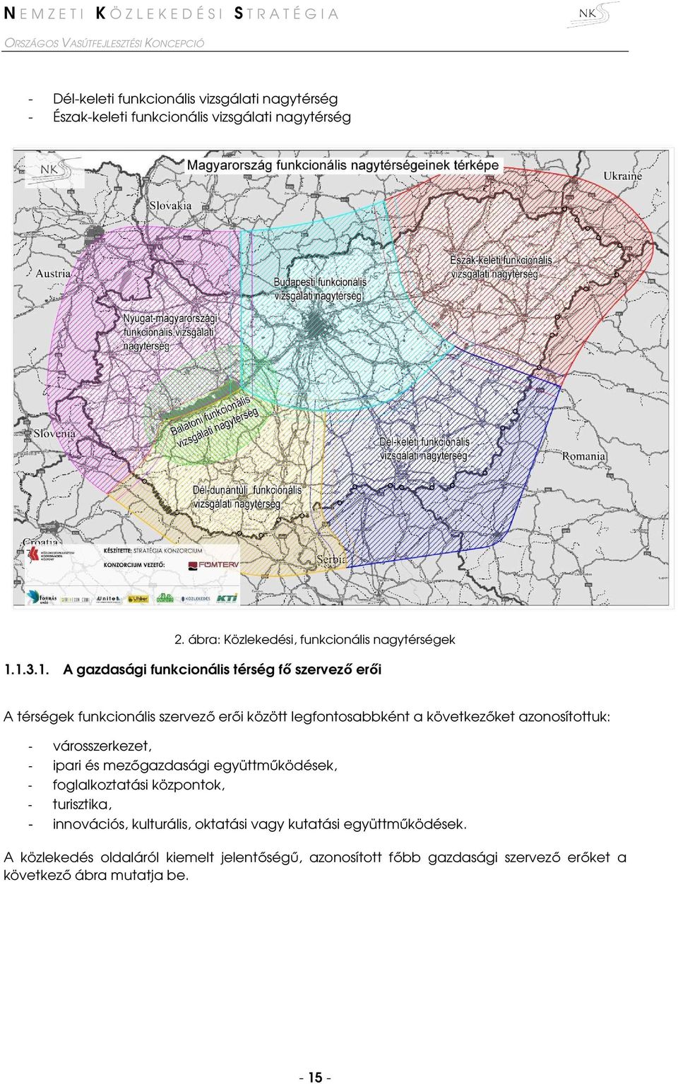 1.3.1. A gazdasági funkcionális térség fő szervező erői A térségek funkcionális szervező erői között legfontosabbként a következőket