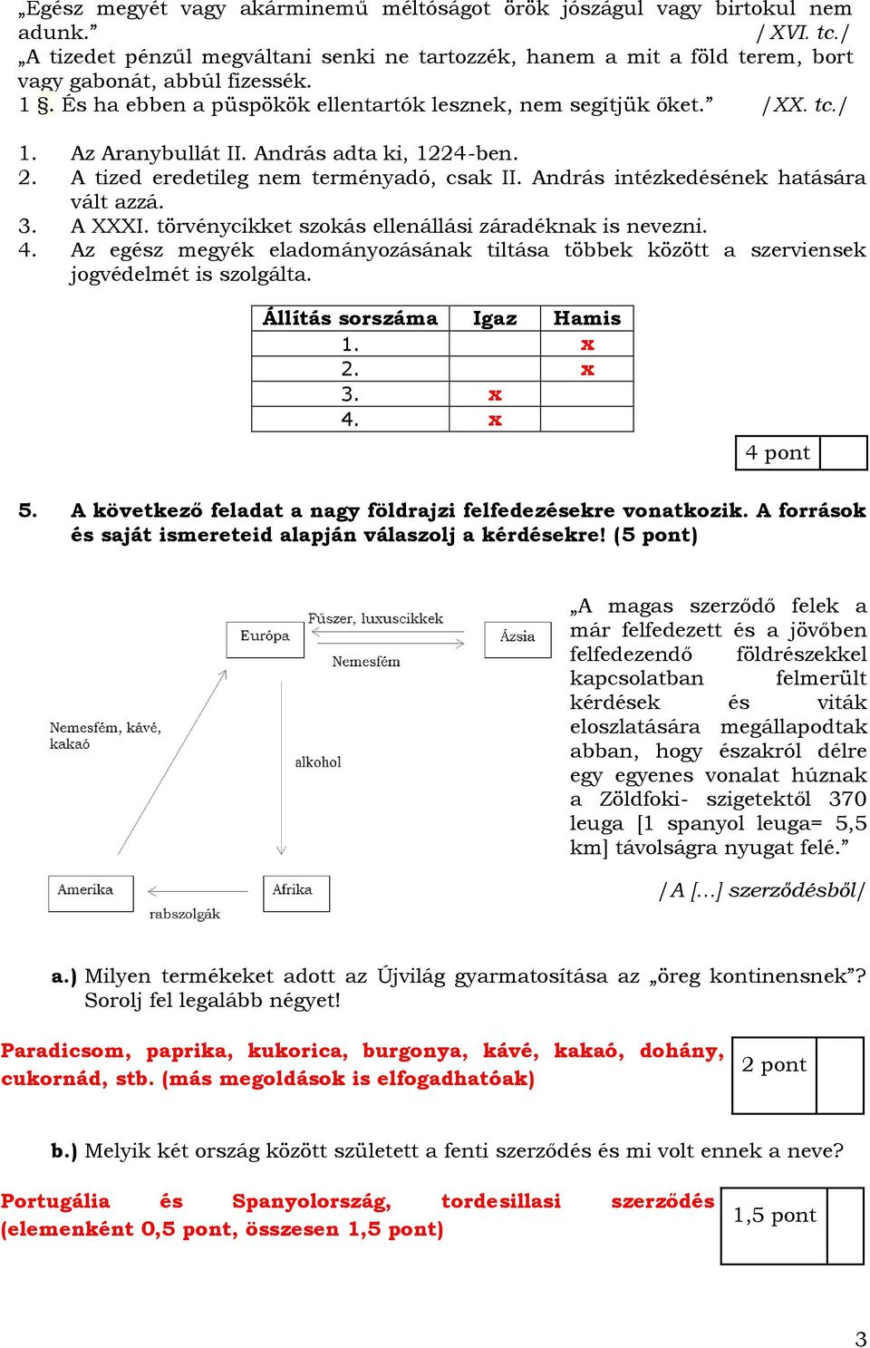 András intézkedésének hatására vált azzá. 3. A XXXI. törvénycikket szokás ellenállási záradéknak is nevezni. 4.