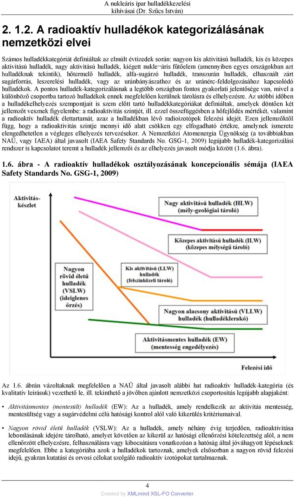 nagy aktivitású hulladék, kiégett nukle áris fűtőelem (amennyiben egyes országokban azt hulladéknak tekintik), hőtermelő hulladék, alfa-sugárzó hulladék, transzurán hulladék, elhasznált zárt