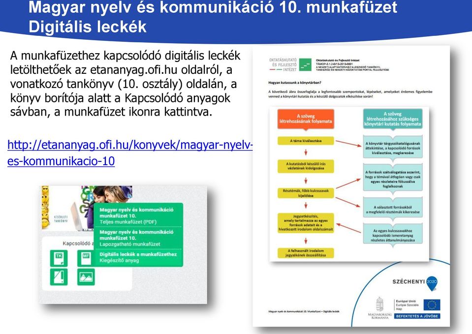 az etananyag.ofi.hu oldalról, a vonatkozó tankönyv (10.
