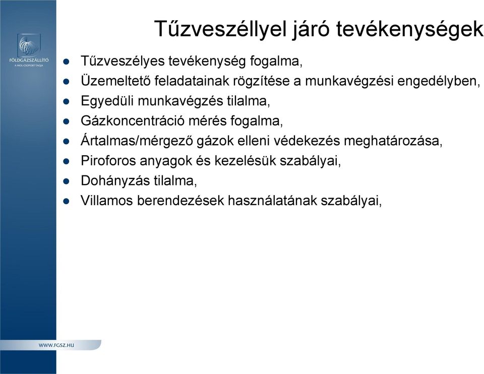 Gázkoncentráció mérés fogalma, Ártalmas/mérgező gázok elleni védekezés meghatározása,