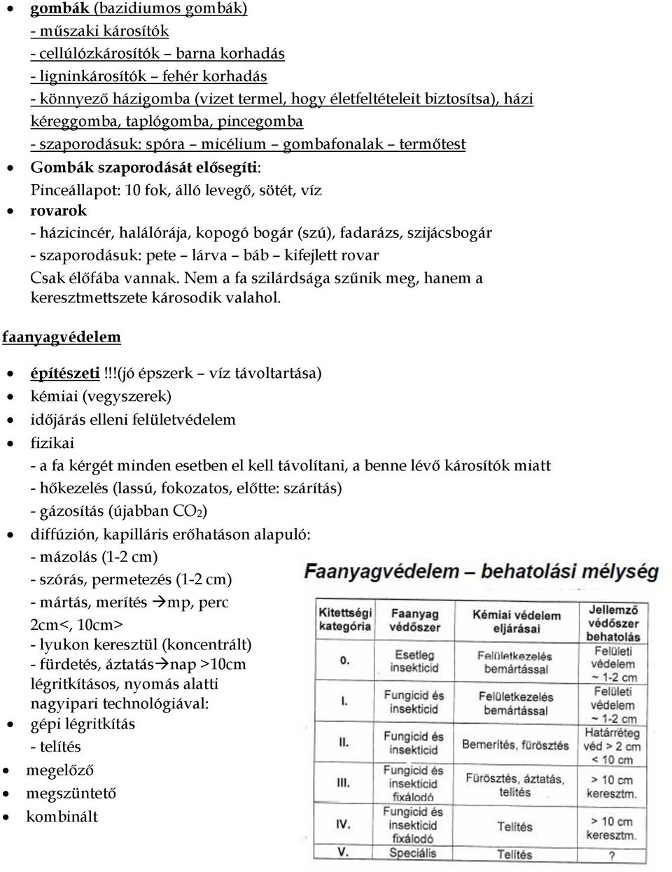 kopogó bogár (szú), fadarázs, szijácsbogár - szaporodásuk: pete lárva báb kifejlett rovar Csak élőfába vannak. Nem a fa szilárdsága szűnik meg, hanem a keresztmettszete károsodik valahol.