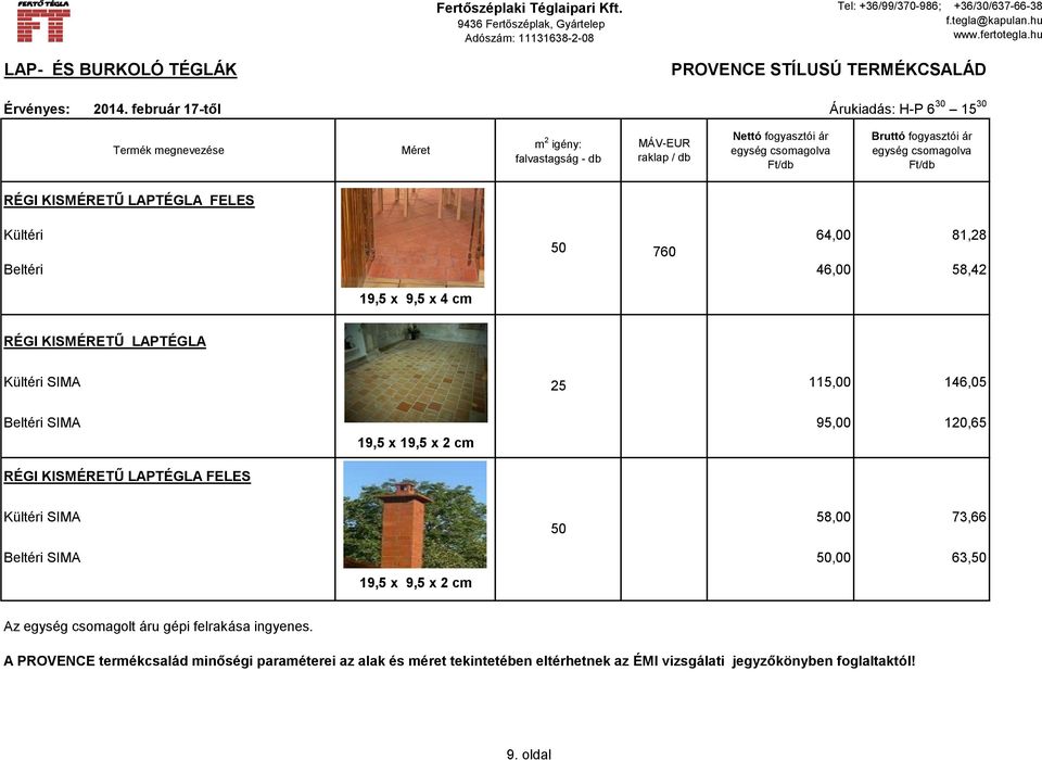 LAPTÉGLA FELES Kültéri SIMA 50 58,00 73,66 Beltéri SIMA 50,00 63,50 19,5 x 9,5 x 2 cm Az egység csomagolt áru gépi felrakása ingyenes.