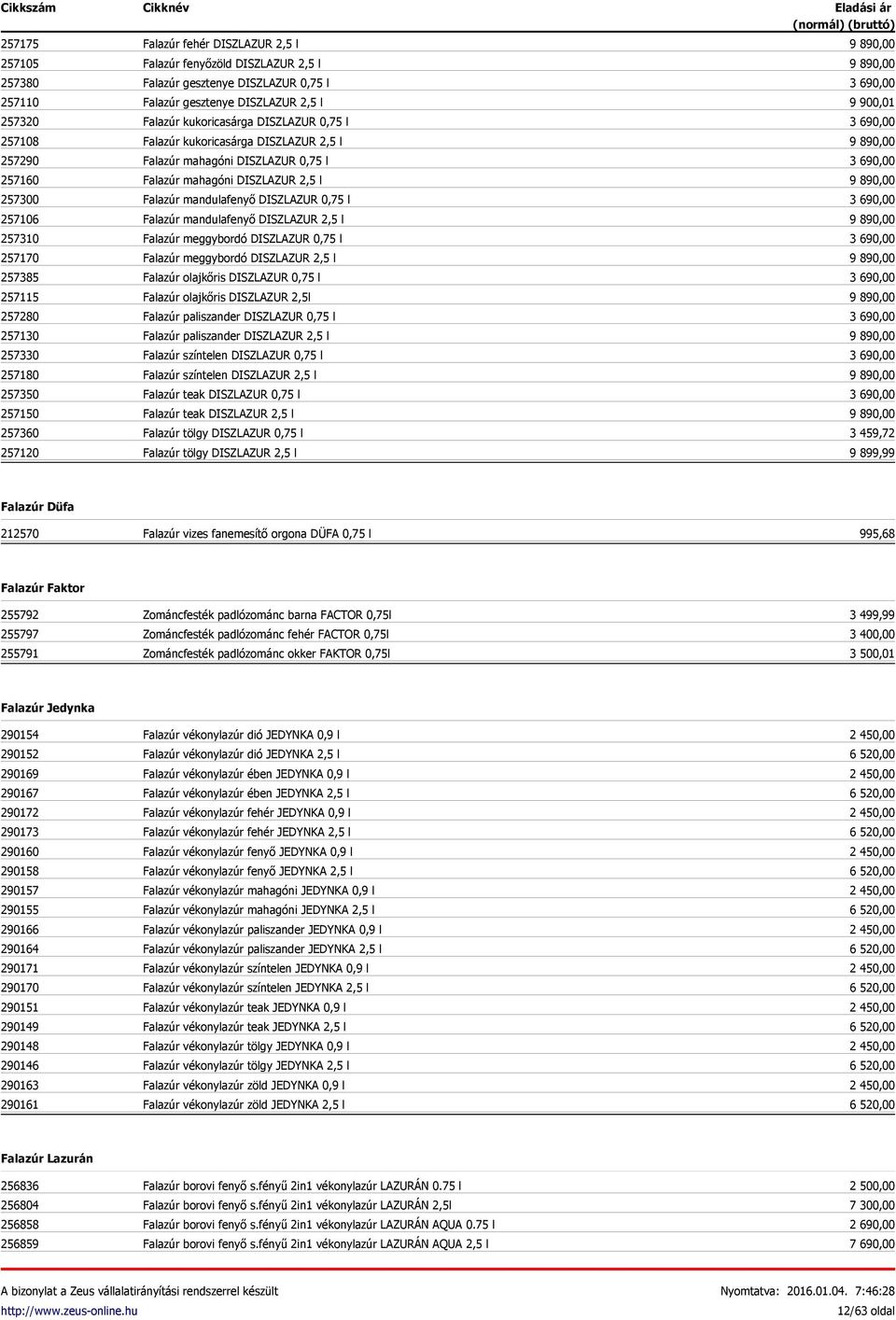 0,75 l Falazúr mahagóni DISZLAZUR 2,5 l Falazúr mandulafenyő DISZLAZUR 0,75 l Falazúr mandulafenyő DISZLAZUR 2,5 l Falazúr meggybordó DISZLAZUR 0,75 l Falazúr meggybordó DISZLAZUR 2,5 l Falazúr