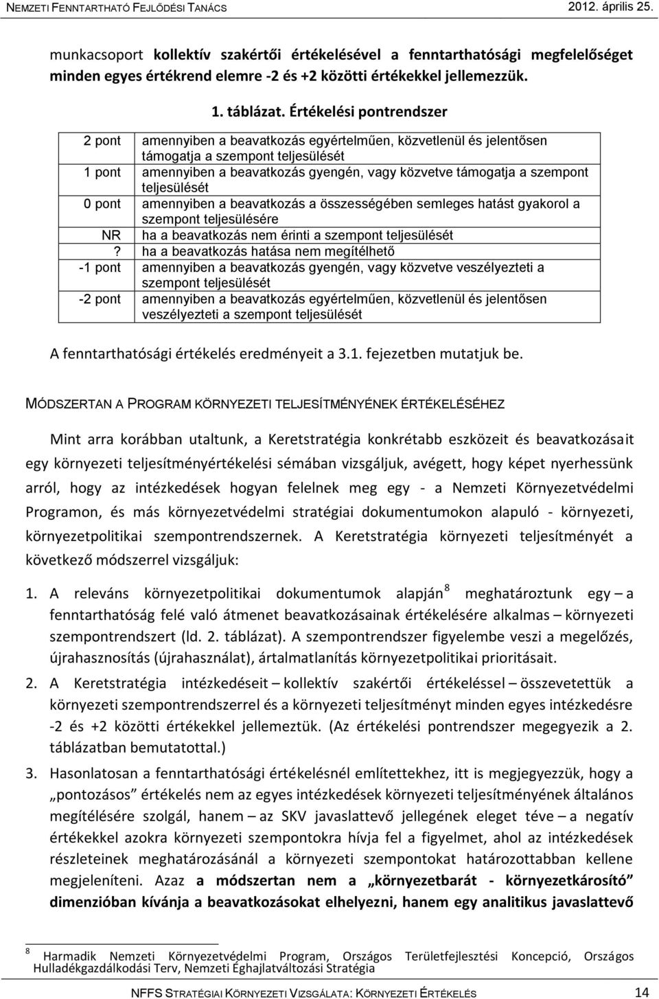 szempont teljesülését 0 pont amennyiben a beavatkozás a összességében semleges hatást gyakorol a szempont teljesülésére NR ha a beavatkozás nem érinti a szempont teljesülését?