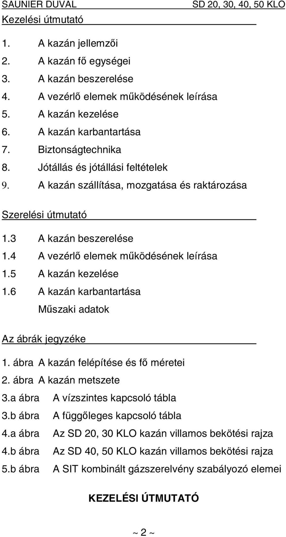 SD 20, 30, 40, 50 KLO - PDF Ingyenes letöltés