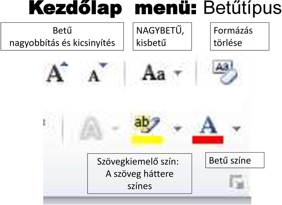 kisbetű Formázás törlése