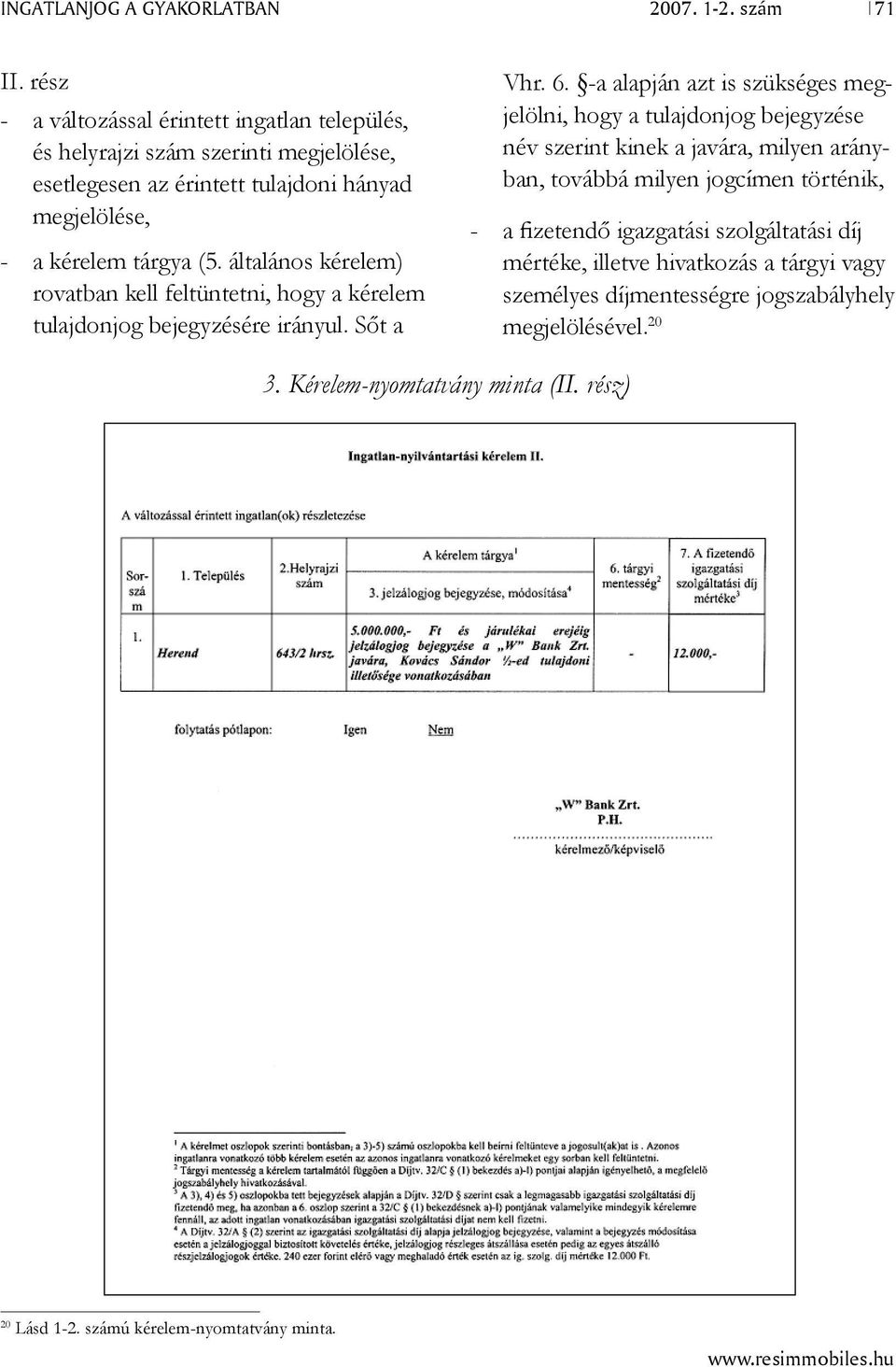 Az ingatlan-nyilvántartási kérelem nyomtatvány alkalmazása - PDF Ingyenes  letöltés