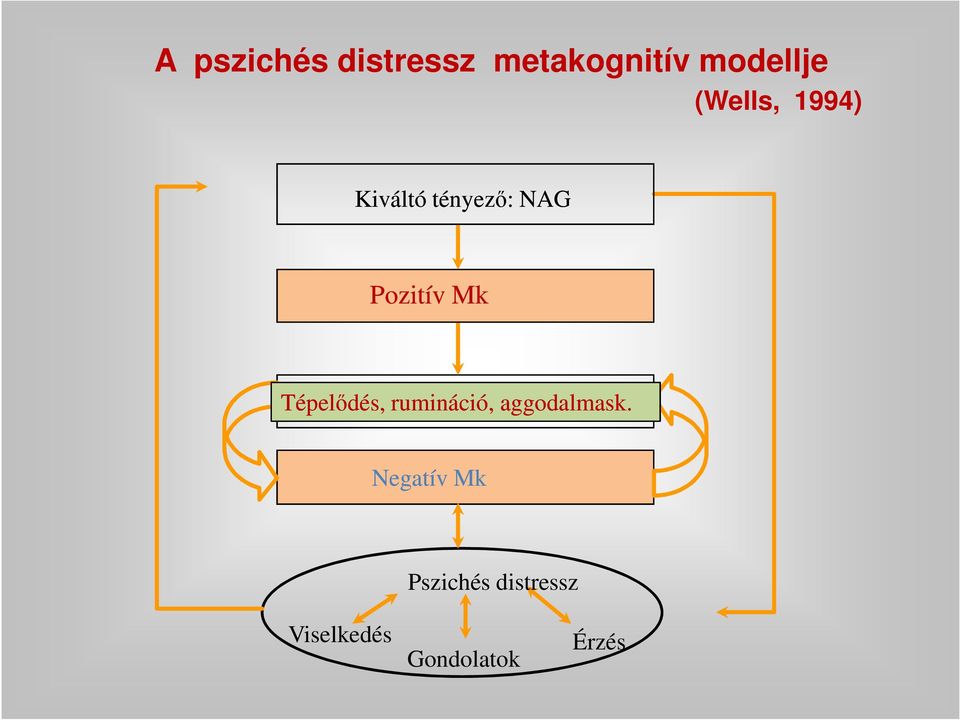 Tépelődés, rumináció, aggodalmask.