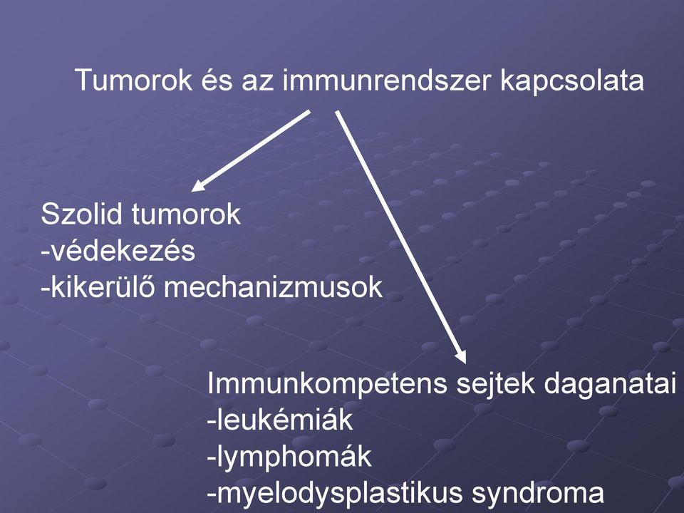 Tumorok és az immunrendszer kapcsolata