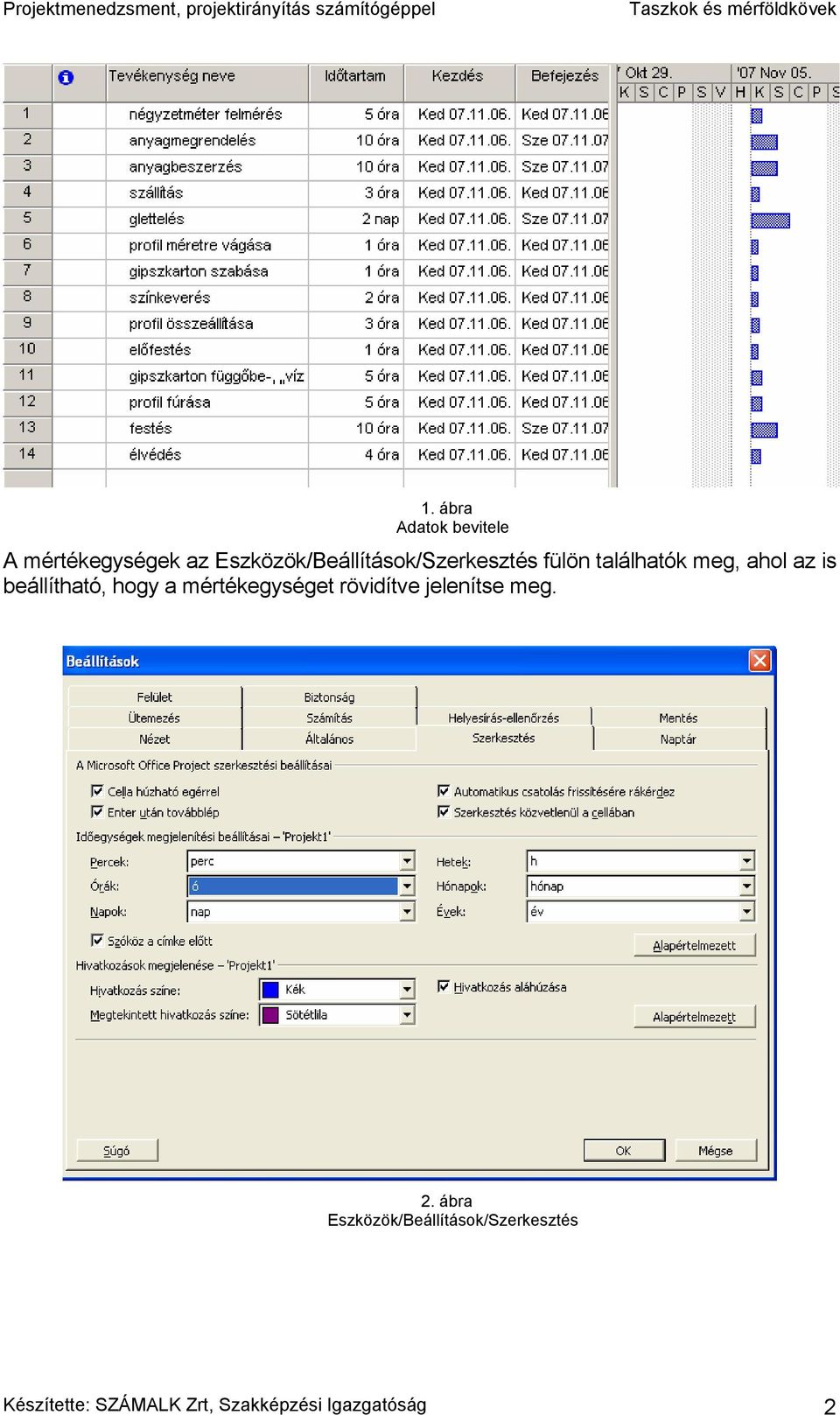 beállítható, hogy a mértékegységet rövidítve jelenítse meg. 2.