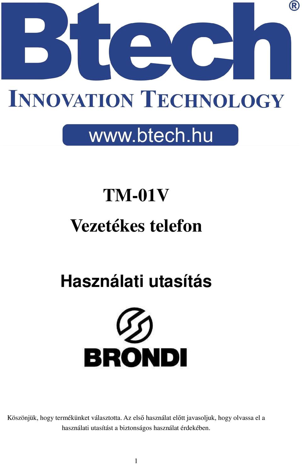 TM-01V Vezetékes telefon Használati utasítás - PDF Free Download