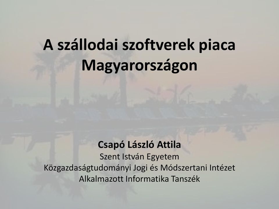 István Egyetem Közgazdaságtudományi Jogi