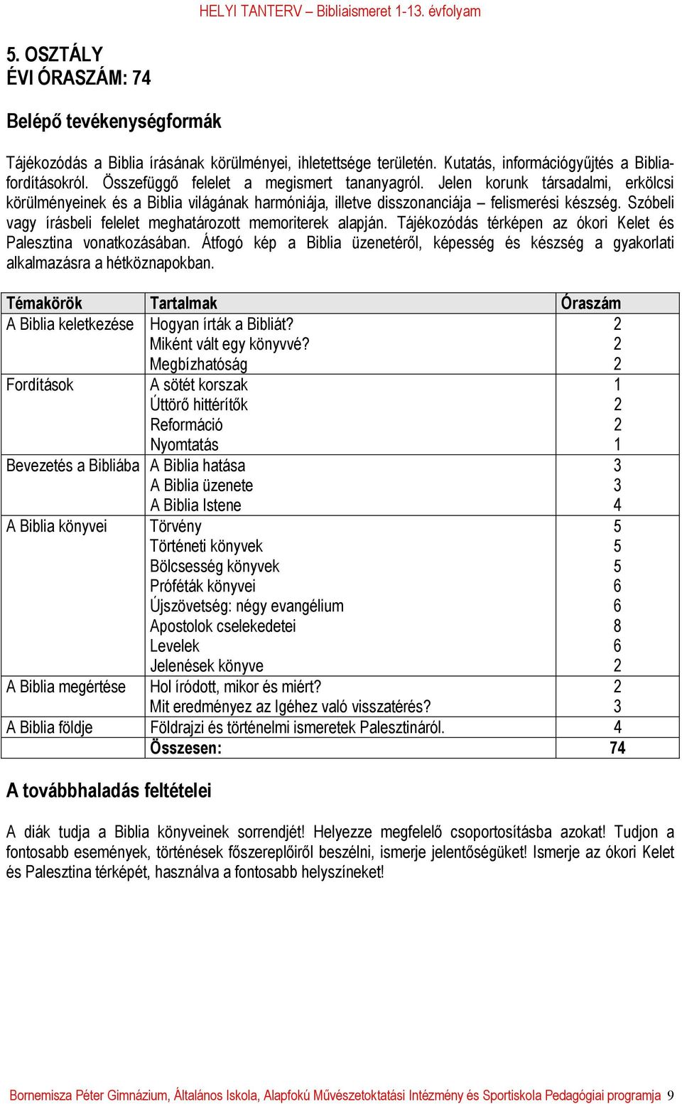 Szóbeli vagy írásbeli felelet meghatározott memoriterek alapján. Tájékozódás térképen az ókori Kelet és Palesztina vonatkozásában.