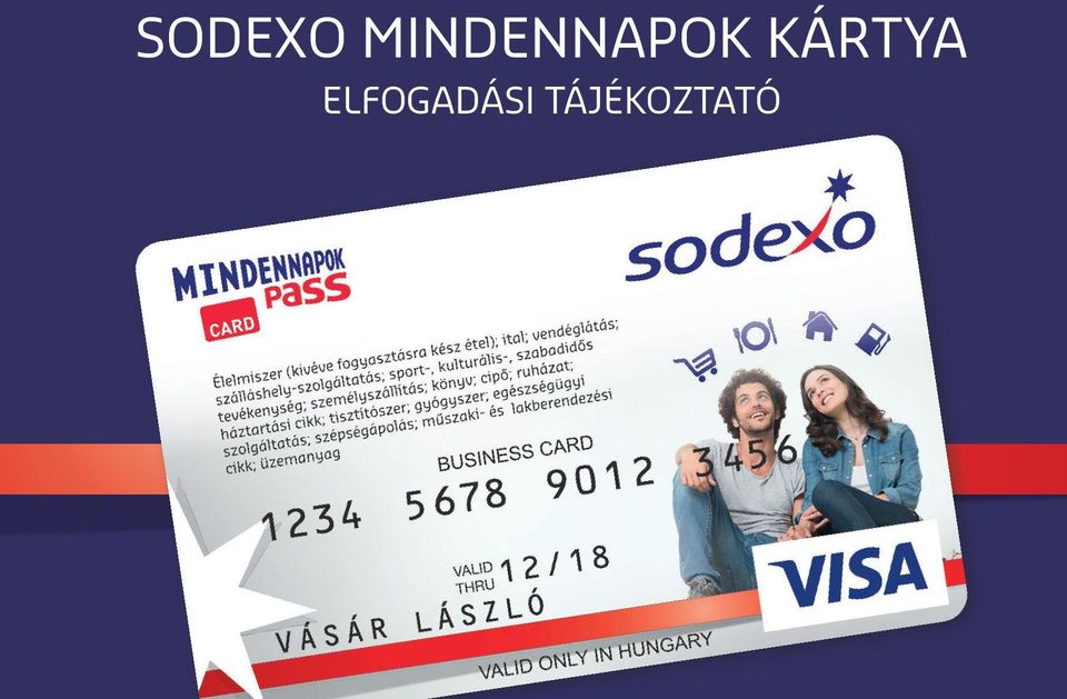 SODEXO MINDENNAPOK KÁRTYA ELFOGADÁSI TÁJÉKOZTATÓ - PDF Ingyenes letöltés