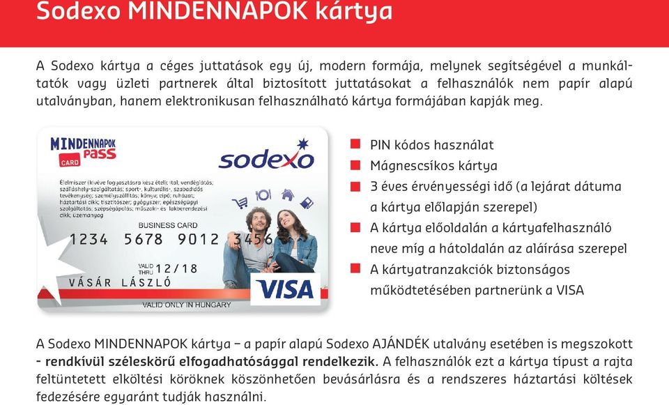 SODEXO MINDENNAPOK KÁRTYA ELFOGADÁSI TÁJÉKOZTATÓ - PDF Ingyenes letöltés