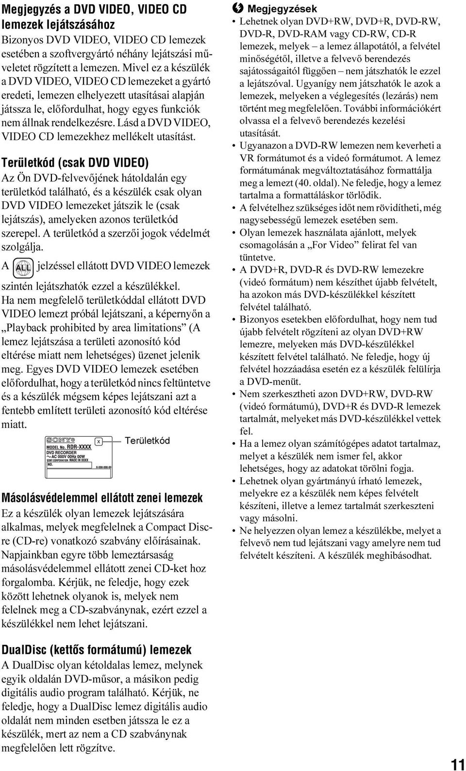 Lásd a DVD VIDEO, VIDEO CD lemezekhez mellékelt utasítást.