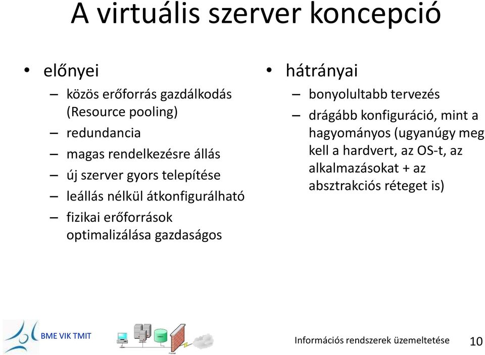 erőforrások optimalizálása gazdaságos hátrányai bonyolultabb tervezés drágább konfiguráció, mint