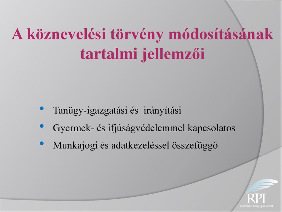 irányítási Gyermek- és ifjúságvédelemmel