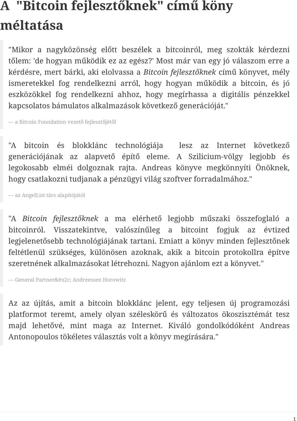 bitcoin referencia könyv