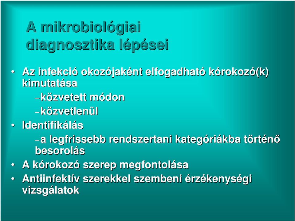 Identifikálás a a legfrissebb rendszertani kategóriákba történő