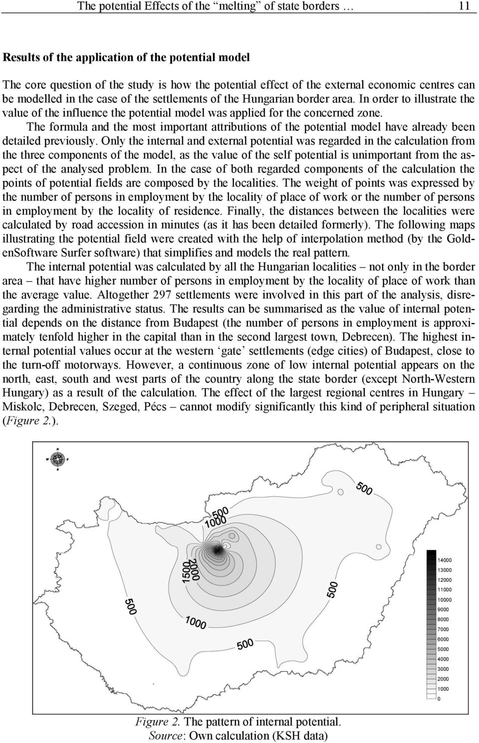 The formula and the most important attributions of the potential model have already been detailed previously.