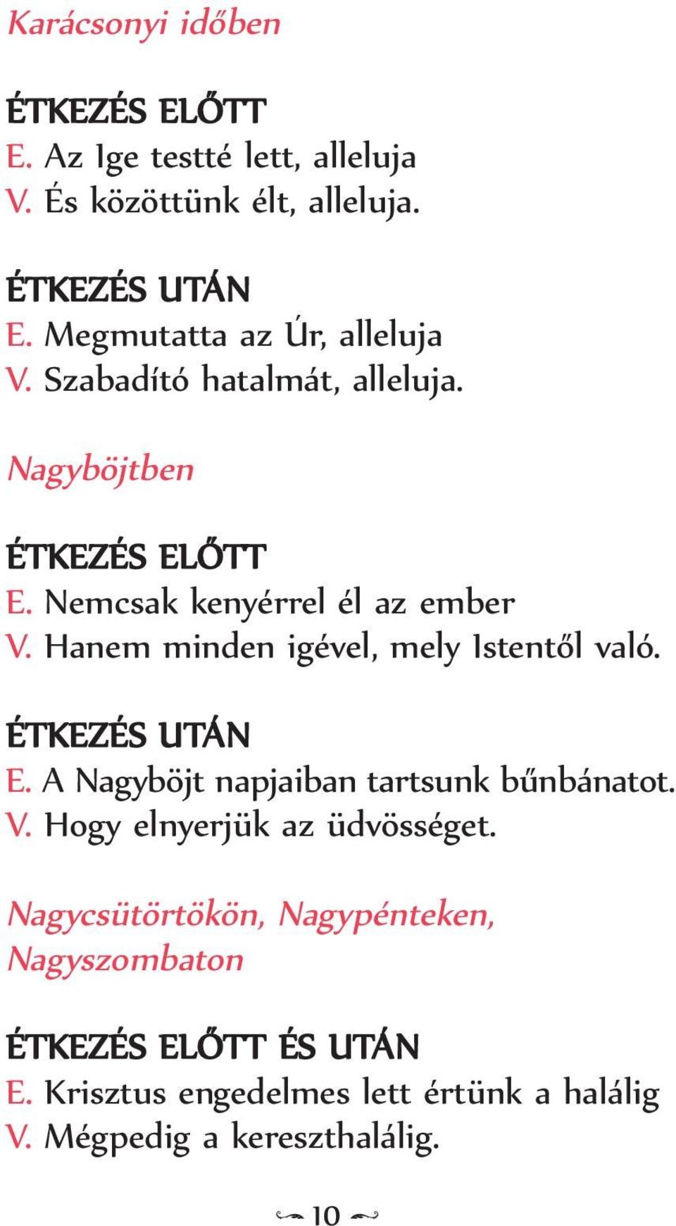 Martinus imafüzetek Asztali áldások - PDF Ingyenes letöltés