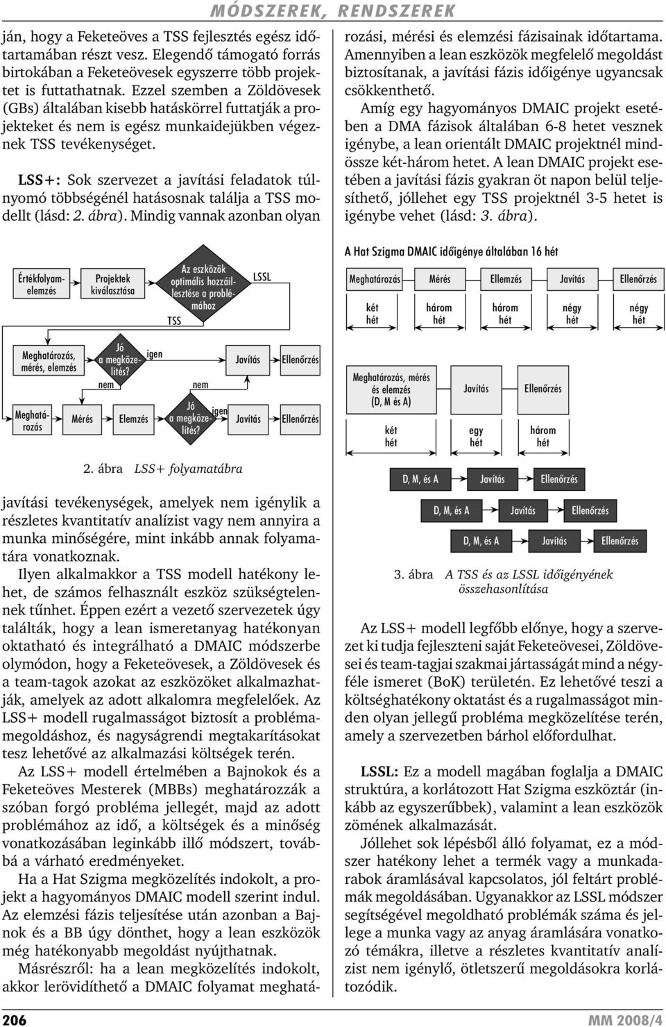 LSS+: Sok szervezet a javítási feladatok túlnyomó többségénél hatásosnak találja a TSS modellt (lásd: 2. ábra).